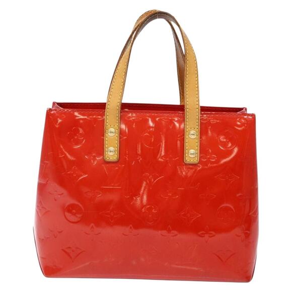 LOUIS VUITTON Monogram Vernis Reade PM Hand Bag Red Rouge M91088 - Picture 2 of 12